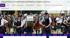 Desktop Screenshot of lochearnheadhighlandgames.co.uk